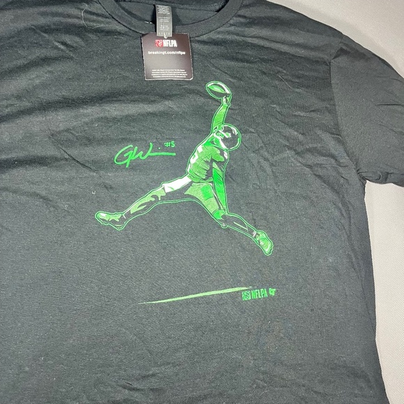 Garrett Wilson Jets NFL #5 Sports Apparel Tshirt Men’s Large New With Tags Tee - Picture 2 of 6